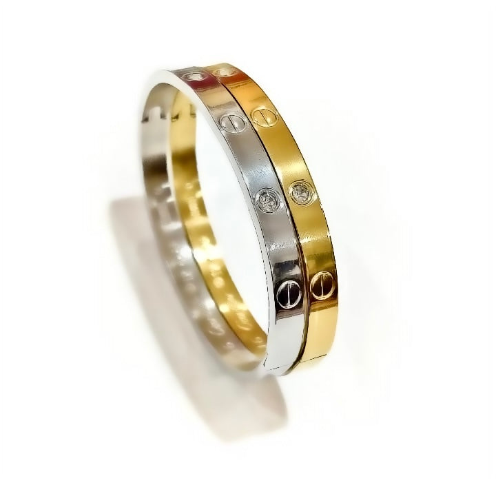 2 pcs Cartier stainless steel bangles