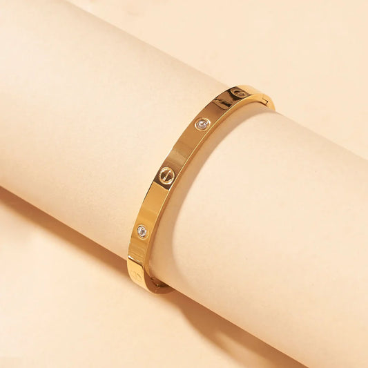 1 pc stainless steel cartier gold bangle