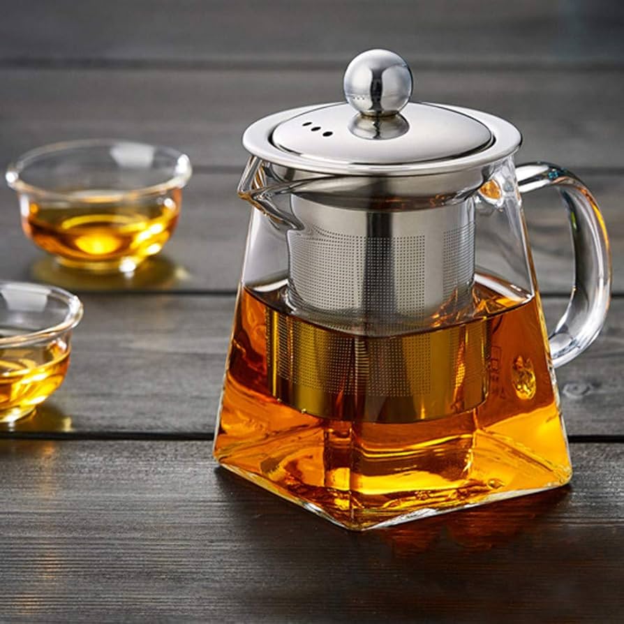 Glass tea pot with infuser, 750ml