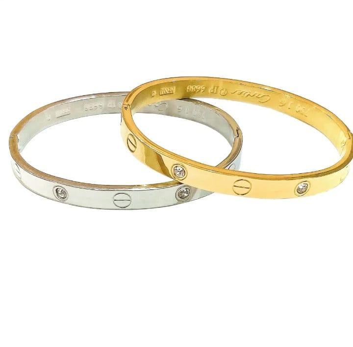 2 pcs Cartier stainless steel bangles