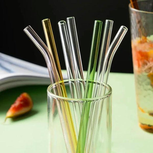 Set of 4 Reusable Glass straws