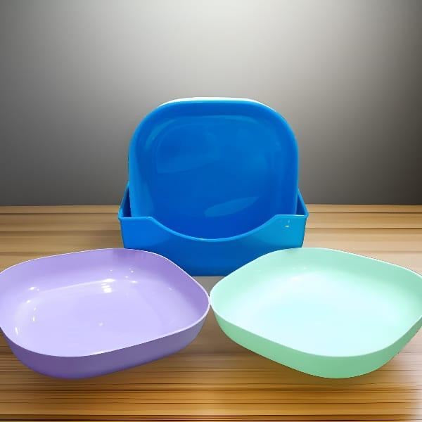 10 pcs colorful plates with stand