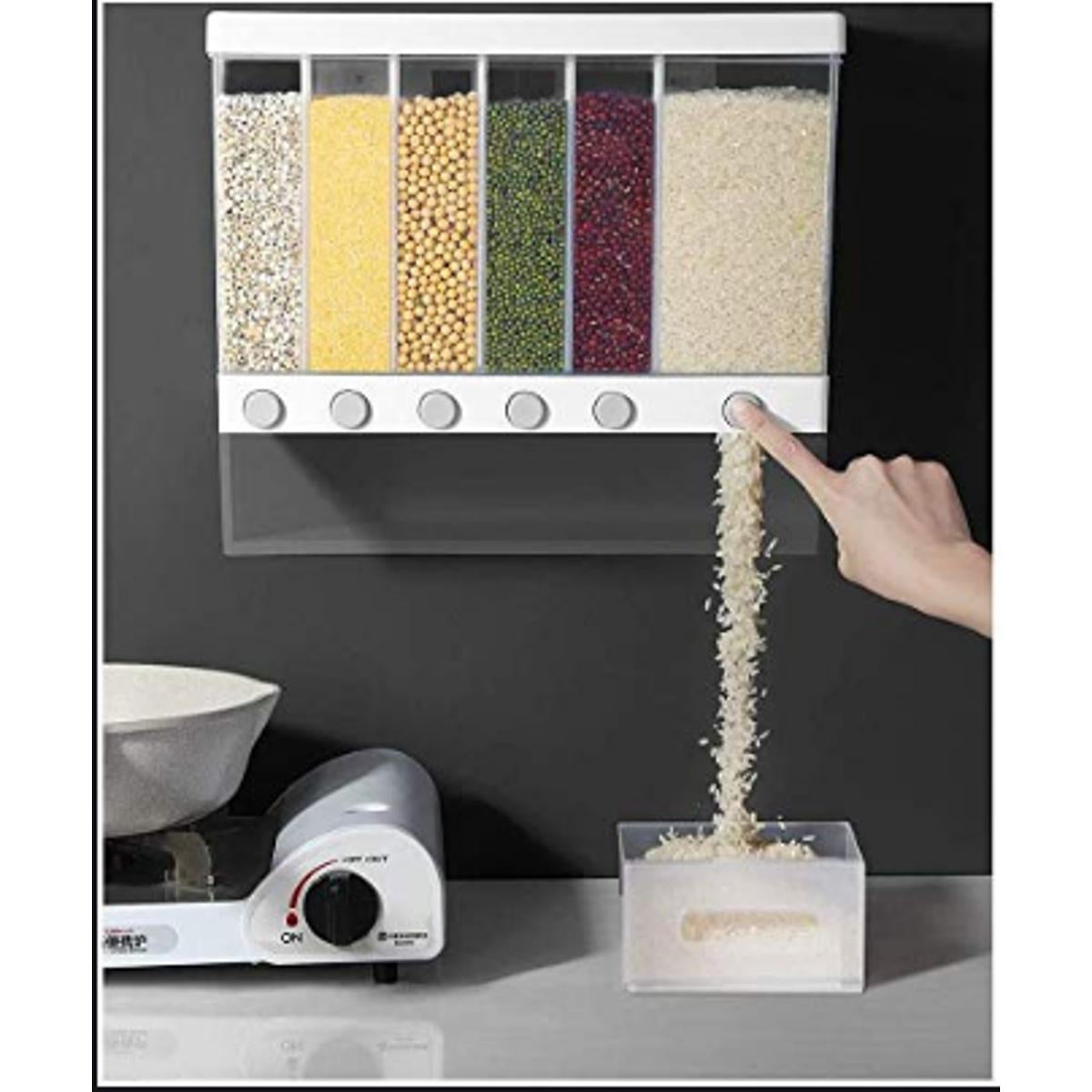 Wall mounted cereal dispenser for food storage